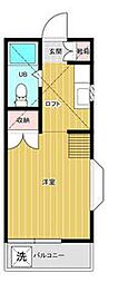 シティハイム・ヤマト 1Kの間取図画像