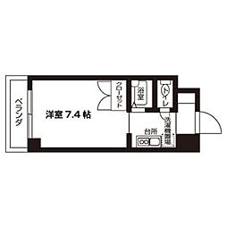 名鉄豊田線 三好ケ丘駅 徒歩4分の賃貸マンション 3階ワンルームの間取り
