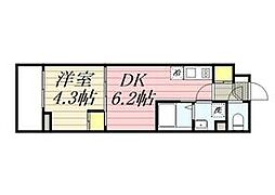 都営三田線 西巣鴨駅 徒歩7分の賃貸マンション 3階1DKの間取り