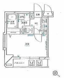 グリフィン横浜・高島町 5階1Kの間取り