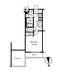 都営三田線 蓮根駅 徒歩7分の賃貸マンション 2階1Kの間取り