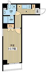 東急目黒線 武蔵小山駅 徒歩7分の賃貸マンション 4階1Kの間取り