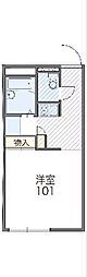 レオパレスブライト 1Kの間取図画像