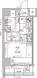 横浜市営地下鉄ブルーライン 伊勢佐木長者町駅 徒歩8分の賃貸マンション 7階1Kの間取り