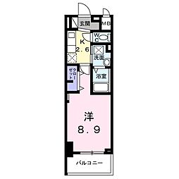 名古屋臨海高速あおなみ線 ささしまライブ駅 徒歩7分の賃貸マンション 8階1Kの間取り