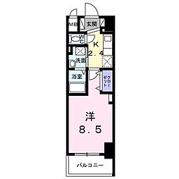 名古屋臨海高速あおなみ線 ささしまライブ駅 徒歩7分の賃貸マンション 10階1Kの間取り