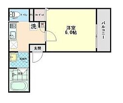 東武東上線 新河岸駅 徒歩9分の賃貸アパート 3階1Kの間取り