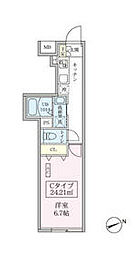 JR山手線 大崎駅 徒歩9分の賃貸マンション 3階1Kの間取り