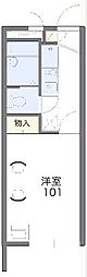 レオパレスグルワール 1Kの間取図画像