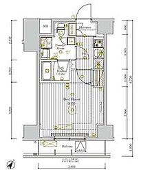 JR総武本線 新小岩駅 徒歩3分の賃貸マンション 4階1Kの間取り