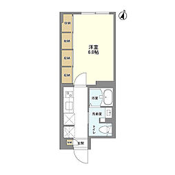 京王井の頭線 駒場東大前駅 徒歩9分の賃貸マンション 1階1Kの間取り