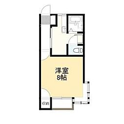 JR両毛線 駒形駅 徒歩33分の賃貸アパート 2階1Kの間取り