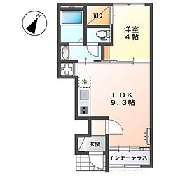 Ｇｒａｎｄ　Ｐｏｉｒｅ 1階1LDKの間取り