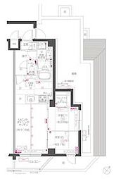 東急多摩川線 鵜の木駅 徒歩7分の賃貸マンション 4階2LDKの間取り