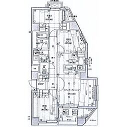 レジデンシャルステート北綾瀬パークビュー 804 8階3LDKの間取り