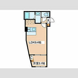 JR南武線 久地駅 徒歩8分の賃貸アパート 1階1LDKの間取り