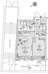 JR総武線 高円寺駅 徒歩3分の賃貸マンション 地下1階1DKの間取り