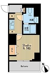 JR埼京線 十条駅 徒歩2分の賃貸マンション 10階1Kの間取り
