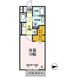三岐鉄道北勢線 馬道駅 徒歩37分の賃貸アパート 2階1Kの間取り