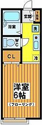 京王井の頭線 西永福駅 徒歩8分の賃貸マンション 1階1Kの間取り