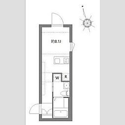 都営三田線 板橋本町駅 徒歩5分の賃貸マンション 3階ワンルームの間取り