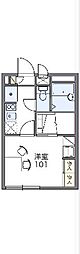 レオパレスレクリチュール立川 2階1Kの間取り