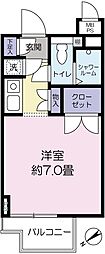 ダイヤモンドスクエア駒形 8階1Kの間取り