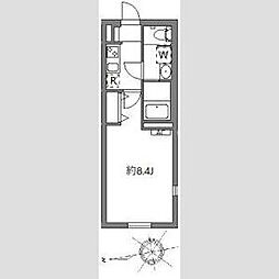 東京メトロ丸ノ内線 中野坂上駅 徒歩2分の賃貸マンション 2階1Kの間取り