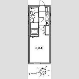 東京メトロ丸ノ内線 中野坂上駅 徒歩2分の賃貸マンション 3階1Kの間取り