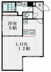 都営三田線 蓮根駅 徒歩11分の賃貸マンション 4階1LDKの間取り