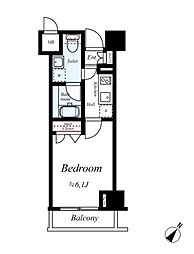 グリフィン横浜・グランビスタ 7階1Kの間取り
