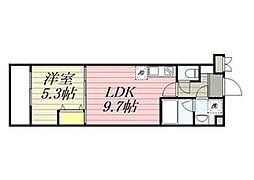 東武東上線 東武練馬駅 徒歩5分の賃貸マンション 2階1LDKの間取り