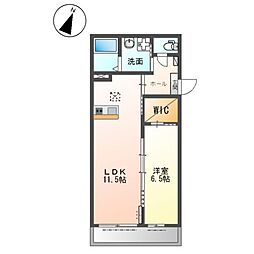 suite　terrace　relier  スィートテラス　ルリエ 1階1LDKの間取り
