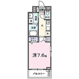 セグロ　358 3階1Kの間取り
