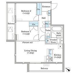 間取図画像 2LDK