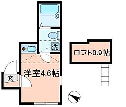 JR高崎線 尾久駅 徒歩11分の賃貸アパート 3階ワンルームの間取り