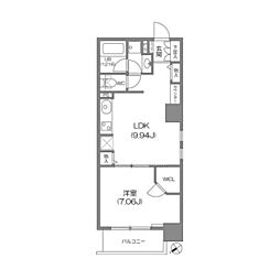 JR京葉線 八丁堀駅 徒歩5分の賃貸マンション 11階1LDKの間取り