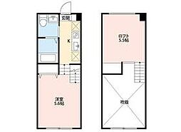 ｃｈａｌｅｔ　東中山 101 1階1Kの間取り