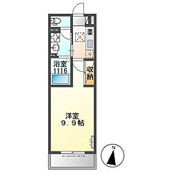 JR総武本線 佐倉駅 徒歩3分の賃貸アパート 1階1Kの間取り