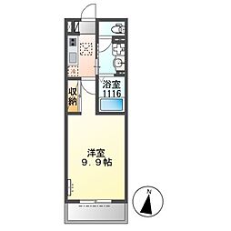 ＡＲＵＫＡＳ（アルカス） 1階1Kの間取り