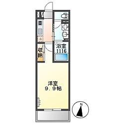 JR総武本線 佐倉駅 徒歩3分の賃貸アパート 3階1Kの間取り