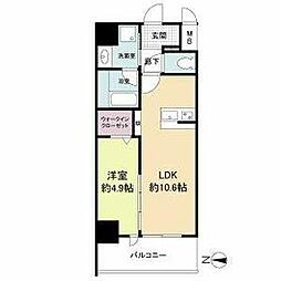 ストーリア茨木（旧トリニティ茨木） 9階1LDKの間取り