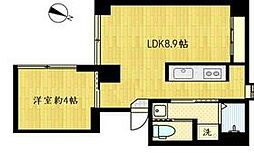 メゾン・ド・ティーニュ 1階1LDKの間取り