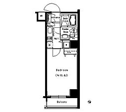 東武東上線 中板橋駅 徒歩19分の賃貸マンション 8階1Kの間取り