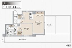 東京メトロ半蔵門線 住吉駅 徒歩6分の賃貸マンション 8階1LDKの間取り