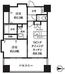 東京メトロ丸ノ内線 西新宿駅 徒歩6分の賃貸マンション 10階1SLDKの間取り
