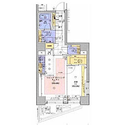 都営新宿線 浜町駅 徒歩6分の賃貸マンション 8階1LDKの間取り