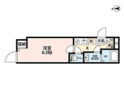The Machiya Court(ザマチヤコート) 101 1階1Kの間取り
