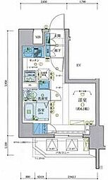 東急田園都市線 梶が谷駅 徒歩8分の賃貸マンション 6階1Kの間取り