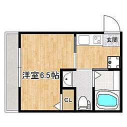 東武東上線 鶴瀬駅 徒歩3分の賃貸アパート 1階1Kの間取り